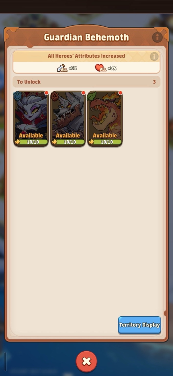 Select which Guardian Behemoth to unlock at the Altar